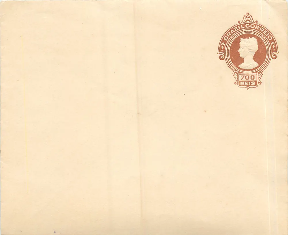Brazilian Postcard — 700 réis stamp — publisher Brazil Correio - Front