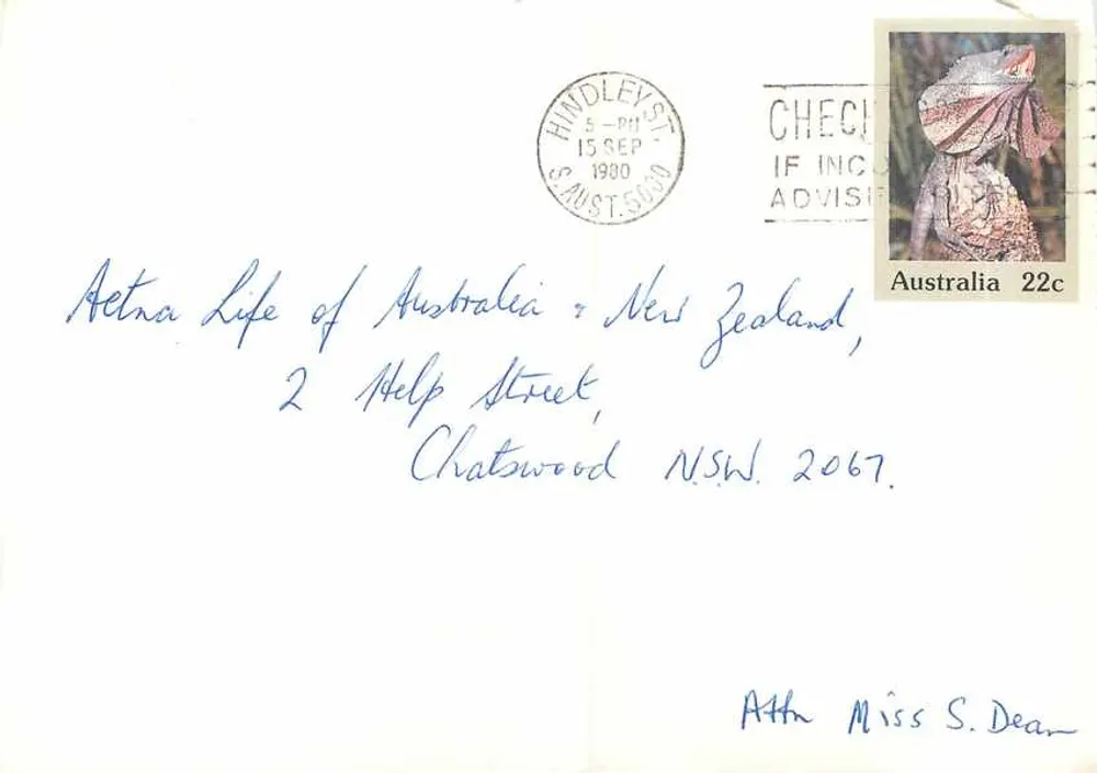 Gebloemde slang — Vooraf gestempelde envelop van Australia Post — Australia Post - Voorkant