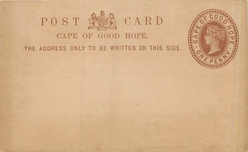 Kap der Guten Hoffnung — mit einem Penny-Stempel versehene Ansichtskarte — Verlag nicht sichtbar - Vorderseite