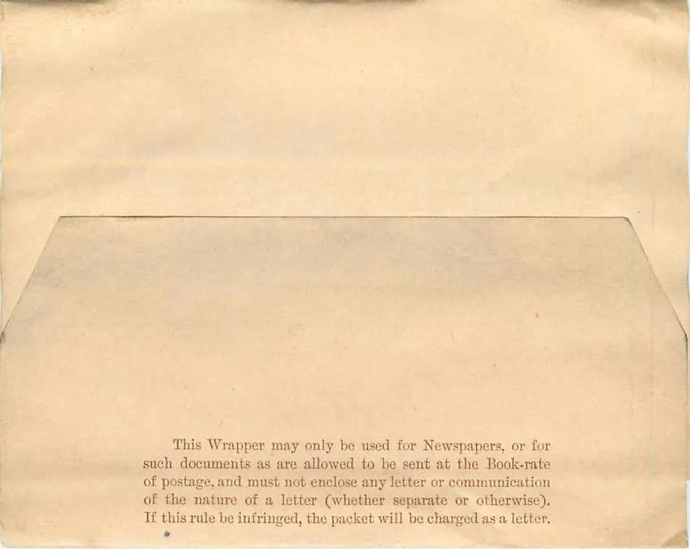 Kap der Guten Hoffnung — Presseumschlag — 1 Penny-Stempel - Rückseite