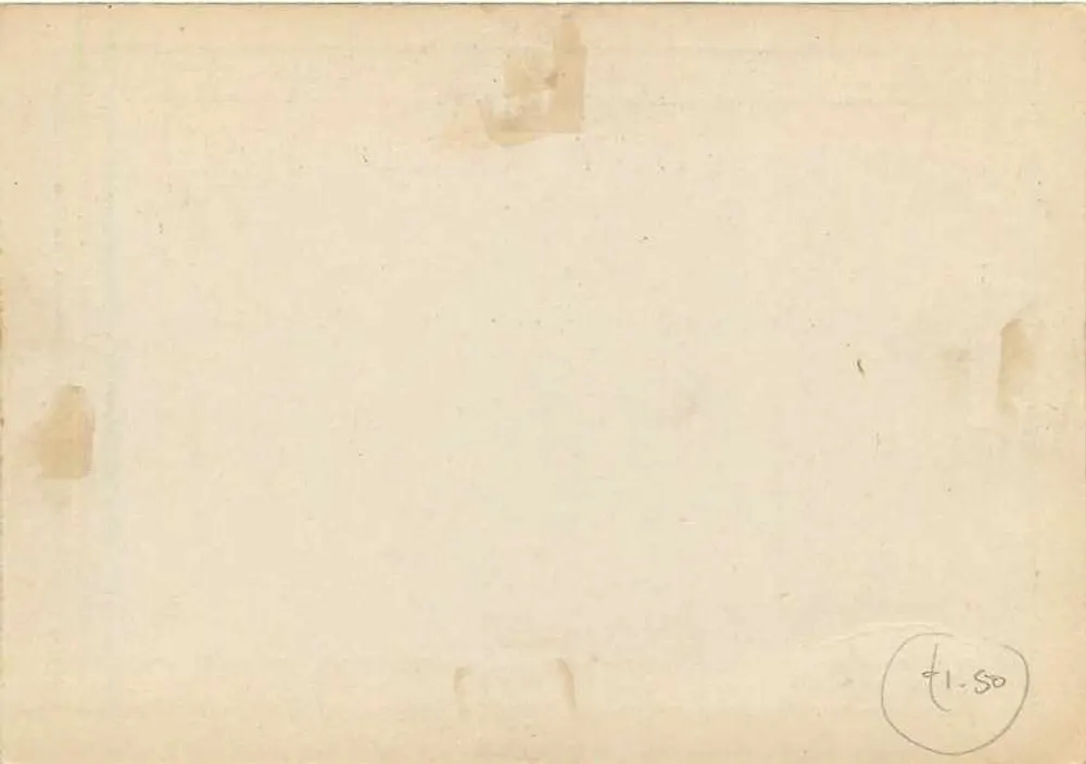 Carta postal de Ceilão — selo de 2 centavos — editor não visível - Verso