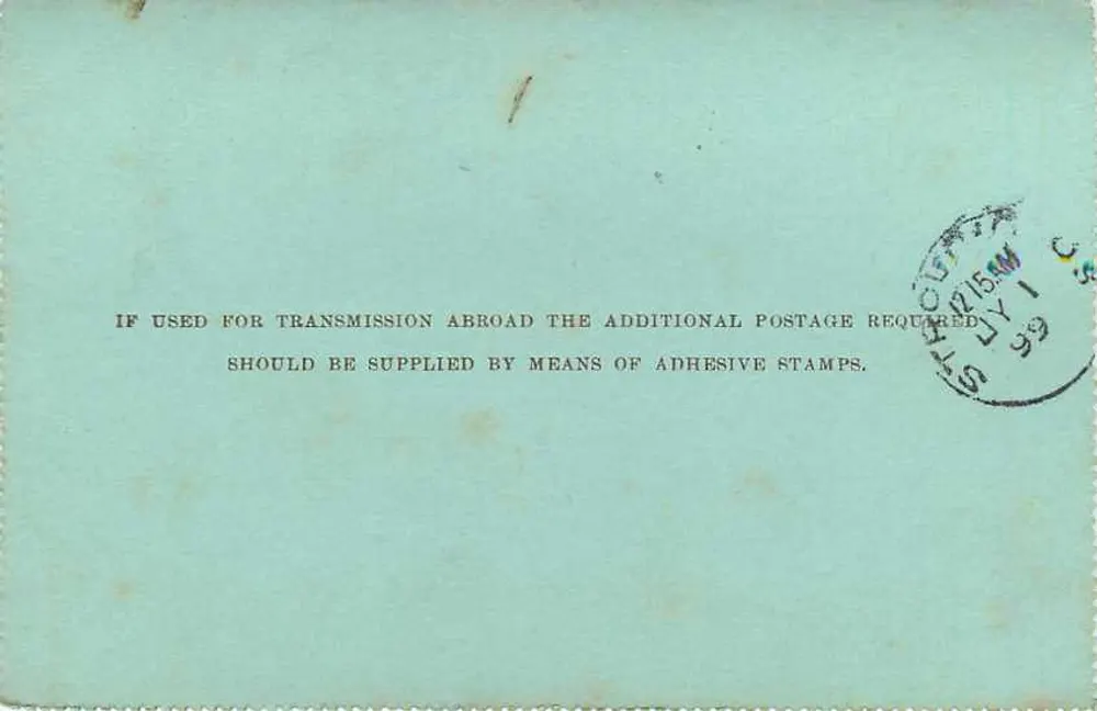 Ceylan — Carta postal de 5 centavos — editor Ceylon Postage - Verso