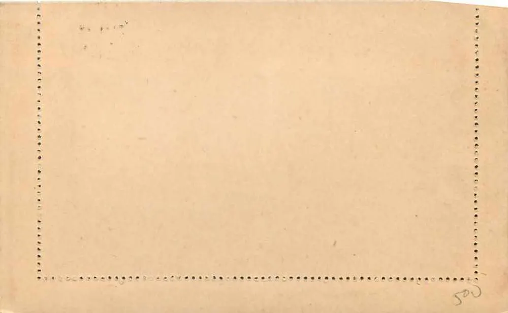 Carte-lettre française — modèle 1901 — timbre 15c républicain - Verso
