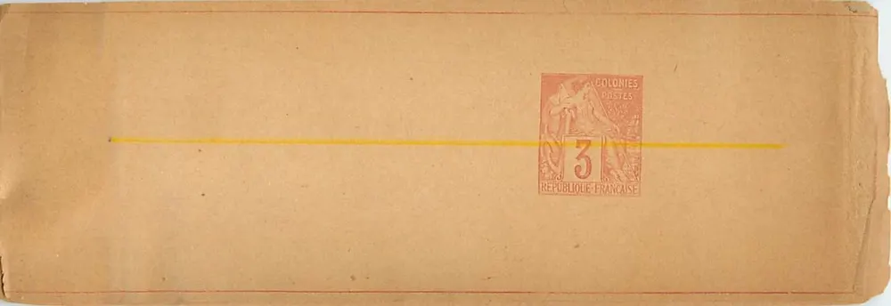 Colonial Use Postcard — 3 francs Colonies Postes — French Republic - Front