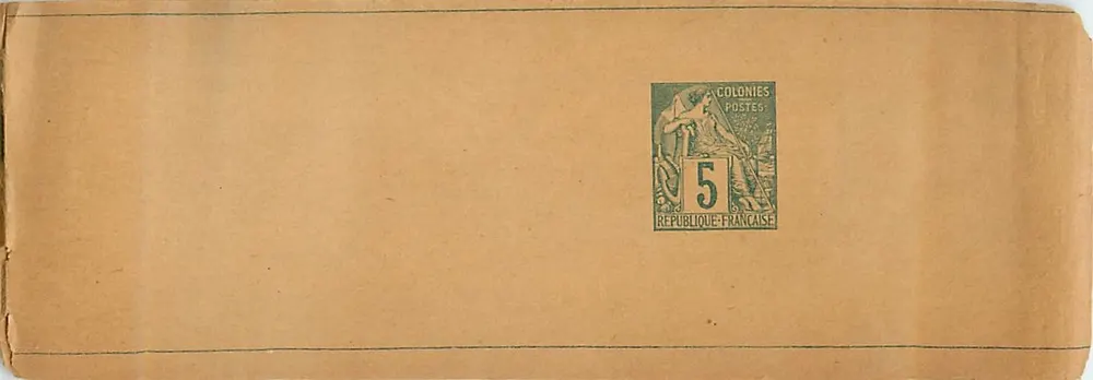 Anonymous postcard — 5 centimes stamp Colonies — French Republic - Front