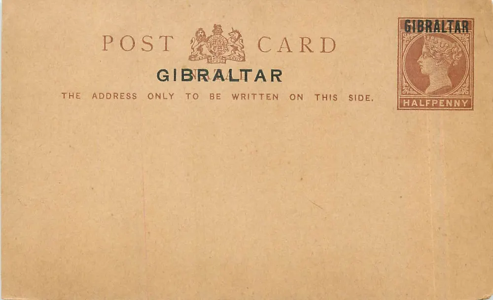 Gibraltar — carta postal oficial — editor não identificado, n° de série 188 - Frente