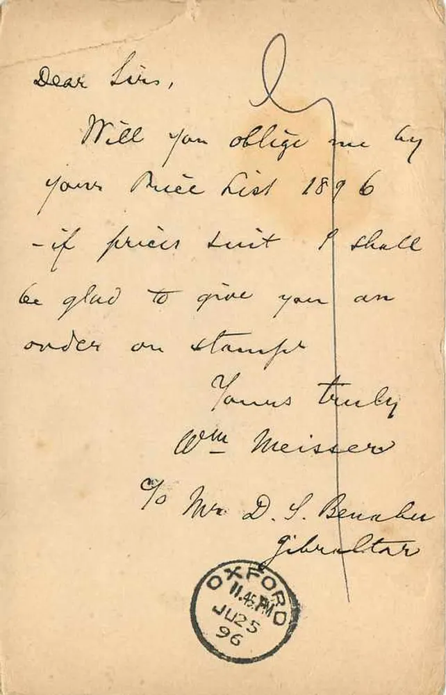 Gibraltar — Carte postale de l'Union Postale Universelle — éditeur GIBRALTAR - Verso