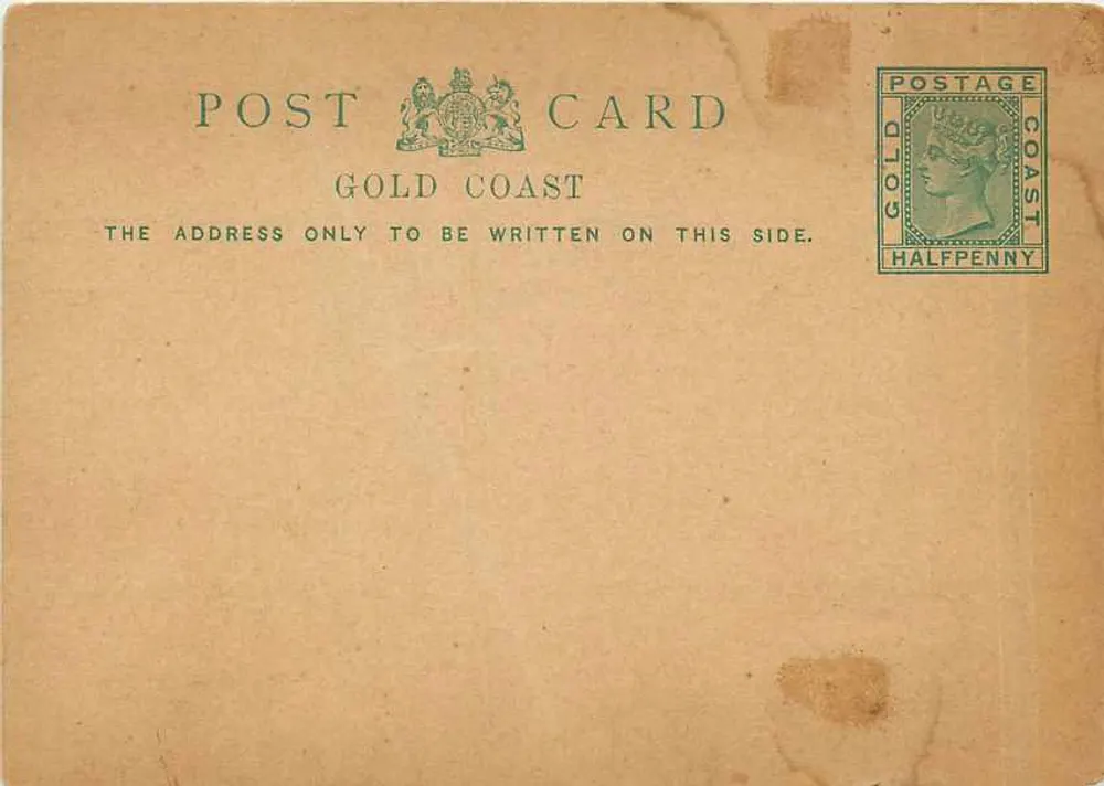 Carte postale Gold Coast — selo de uso comum — editor não visível - Frente