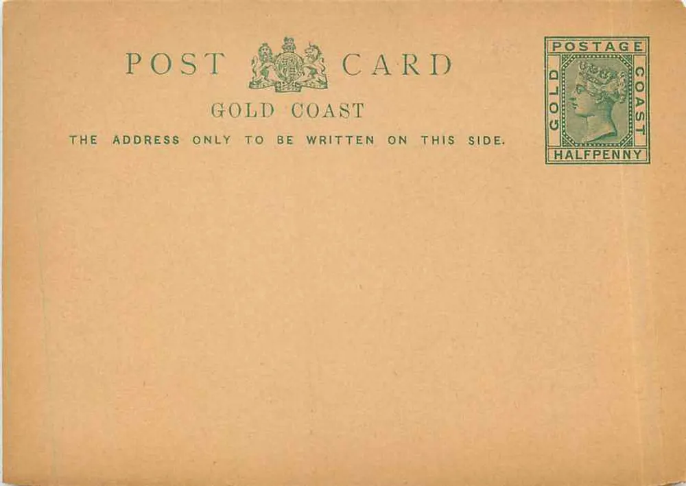 Carta postal Gold Coast — selo de uso local - Frente