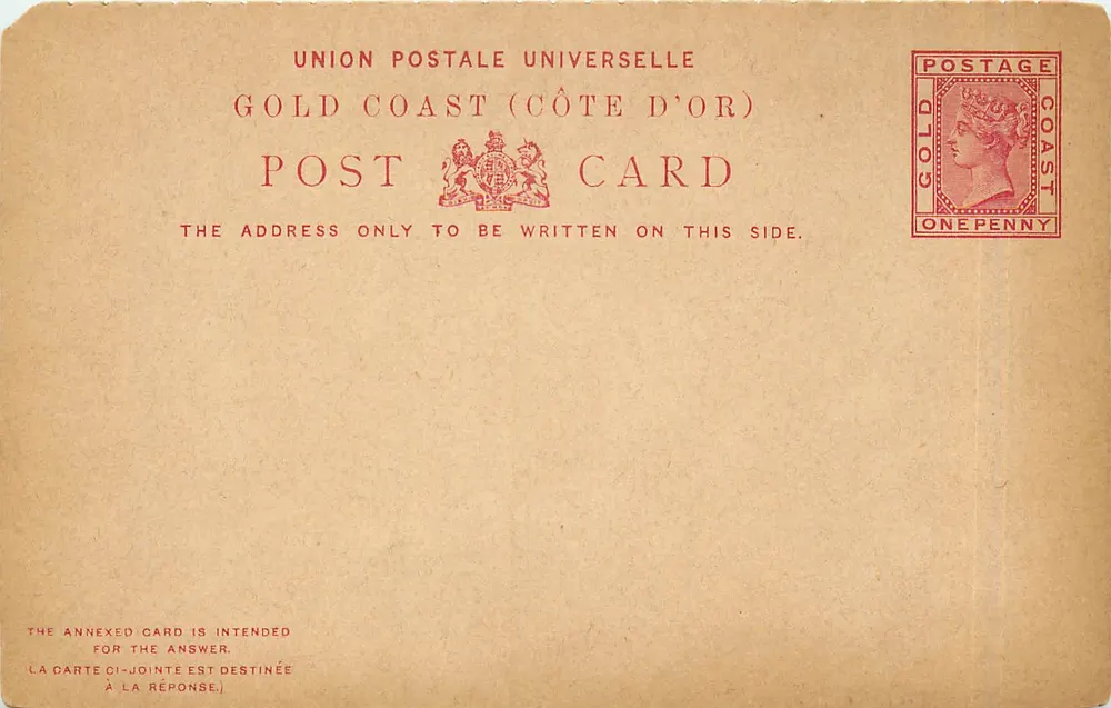 Costa do Ouro — carta postal universal — editor não visível - Frente