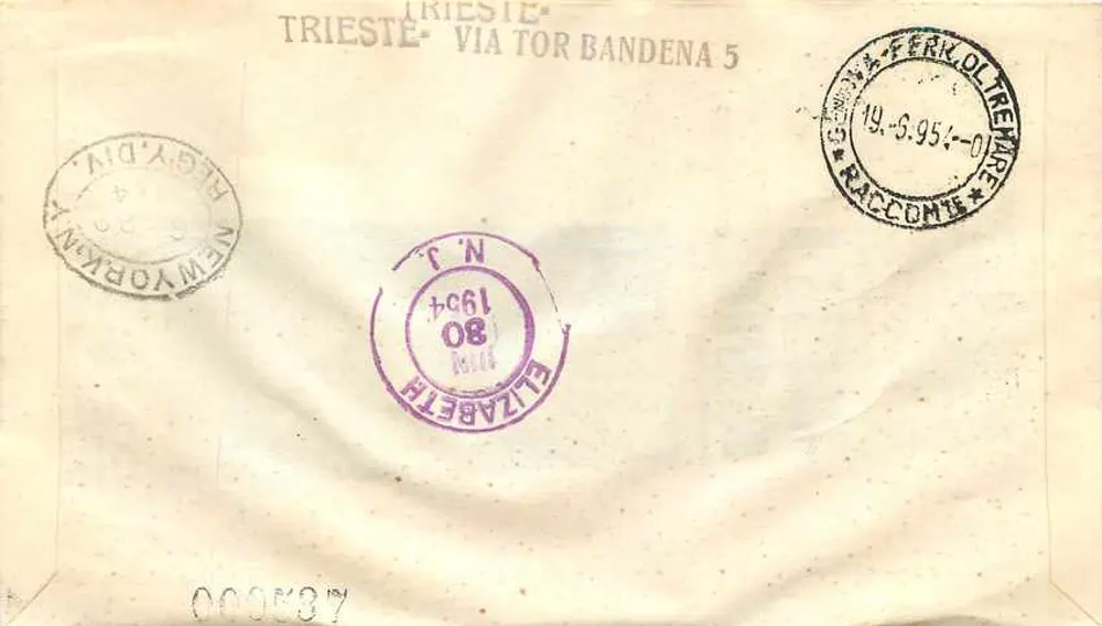 Fiera di Trieste 1954 — Internationale Ausstellung — AMG-FTT, Verleger - Rückseite
