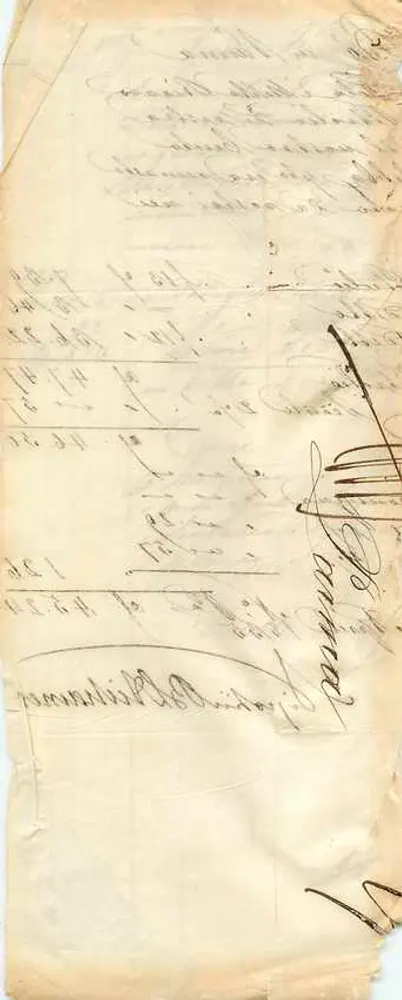 Document manuscrit — écriture cursive — cachet rouge 'CITY OF NEW YORK' — signature 'William' — daté 1857 - Verso