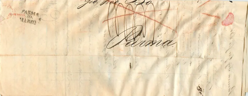 Parma — correspondance manuscrite — éditeur inconnu - Recto