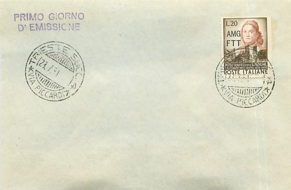 Pietro Vannucchi - 150° anniversaire de la naissance - première journée d'émission à Piccardia - Recto