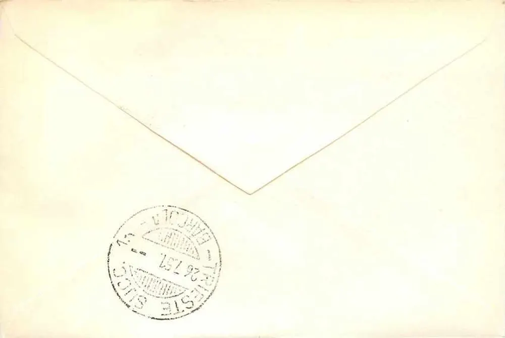 Barcola — Gedenzoll von Pietro Vannucci genannt Perugino — 26. Juli 1951 - Rückseite