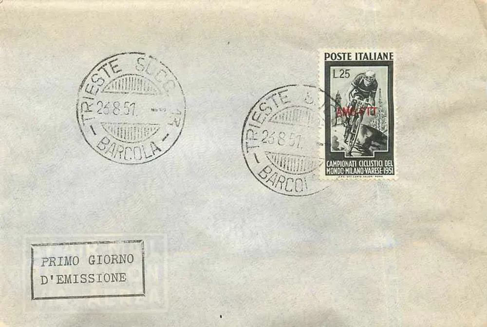 Triest — Erster Tag der Ausgabe — Italienische Post - Vorderseite