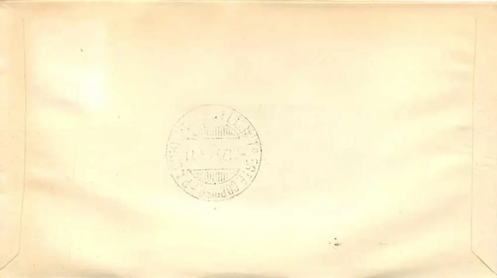 Trieste — Ersttag der Ausgabe — 25 Lire AMC-FTT 1952 - Rückseite