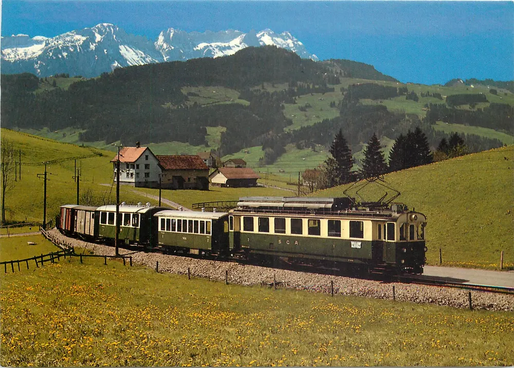 Zug der St. Gallen-Gais-Appenzell Bahn — Säntis — Rud. Suter AG, Zürich - Vorderseite