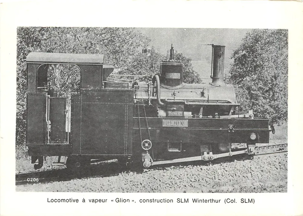Locomotora de vapor « Glion » — construcción SLM Winterthur — Col. SLM - Anverso
