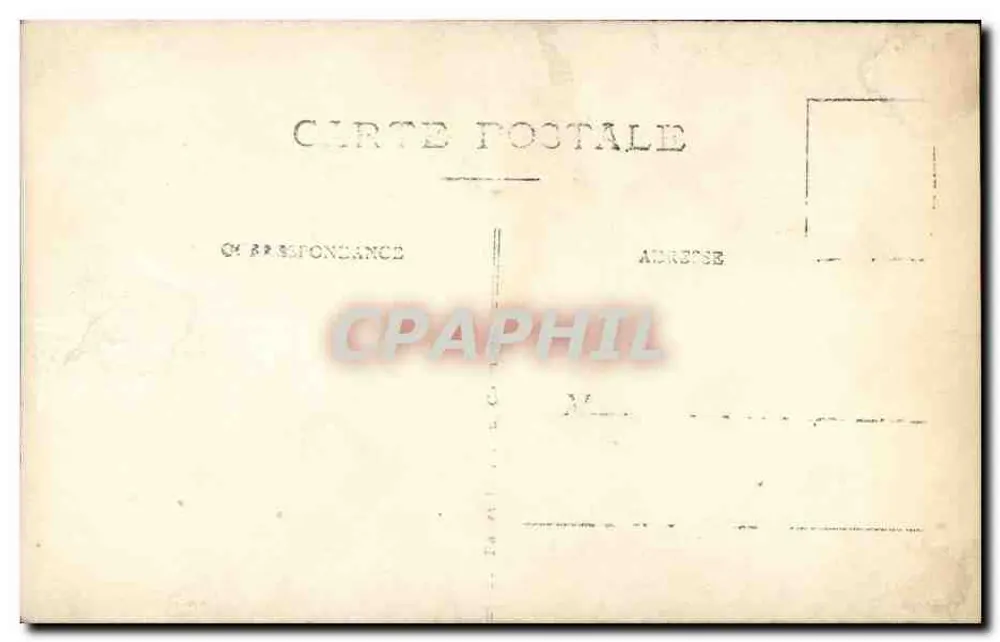 Femme avec enfant sur balcon — vue de jardin — carte postale anonyme - Verso