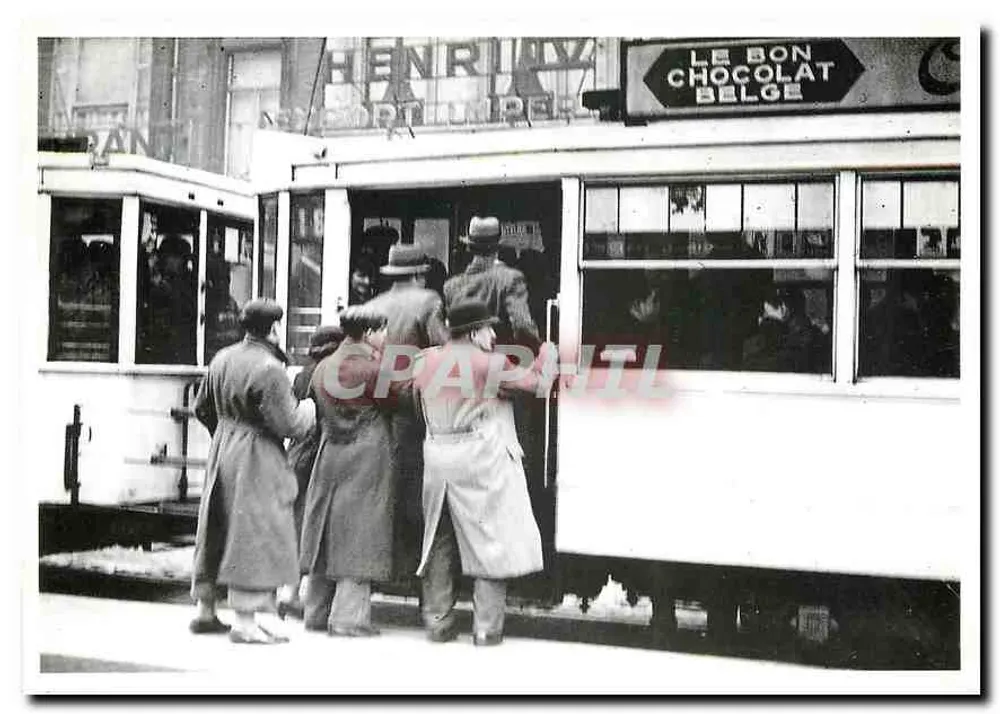 Brussels 1936 — Tramway and Henri Ray Shop — Brussels History Circle - Front