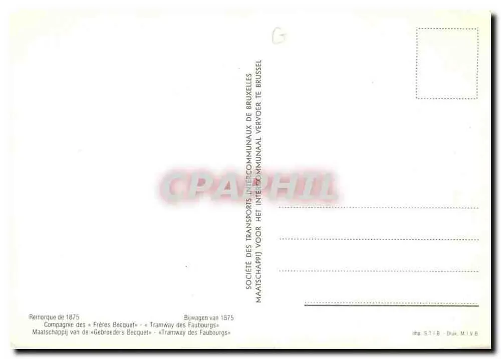 Tramway des Faubourgs — Ligne 14 — Ixelles / Etterbeek — Lensen Fig. - Verso