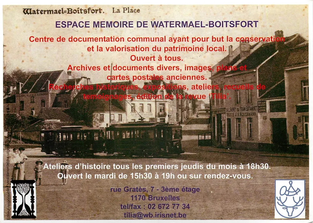 Watermael-Boitsfort — A Praça — Espaço Memória de Watermael-Boitsfort - Frente