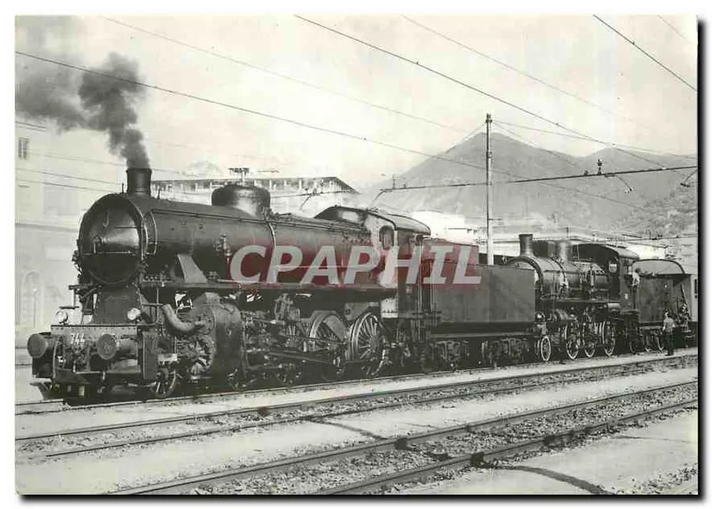 भाप इंजन F.S. Gr. 744-015 — ब्रेडा, मिलान 1927 — एडिटर फेरो, फिनाले लिगुरे (एसवी) - आगे