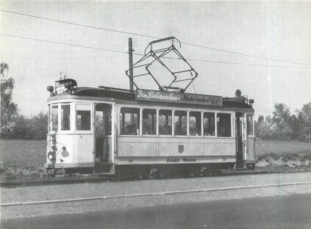 Tramway de Mainz — Tw 59, série 51-60 — éditeur Stadtwerke Mainz AG - Recto
