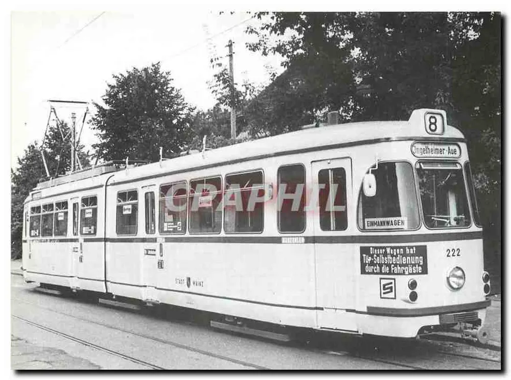 Tramway de Mainz — Wagons de série 221-227 — Éditeur : Stadtwerke Mainz AG - Recto