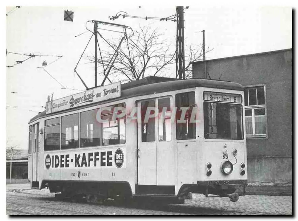 Tramway à Mainz — publicité IDEE-KAFFEE — éditeur Stadtwerke Mainz AG - Recto