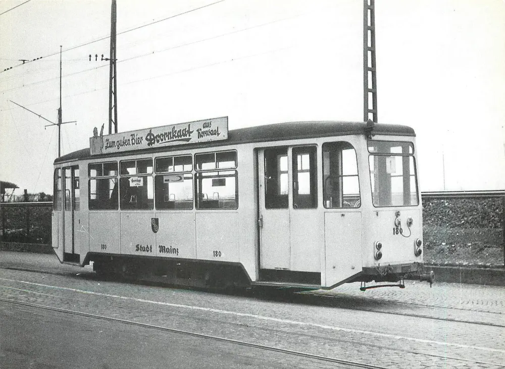 Tramway de Mainz — Bw 180, série 179 II — éditeur Stadtwerke Mainz AG - Recto