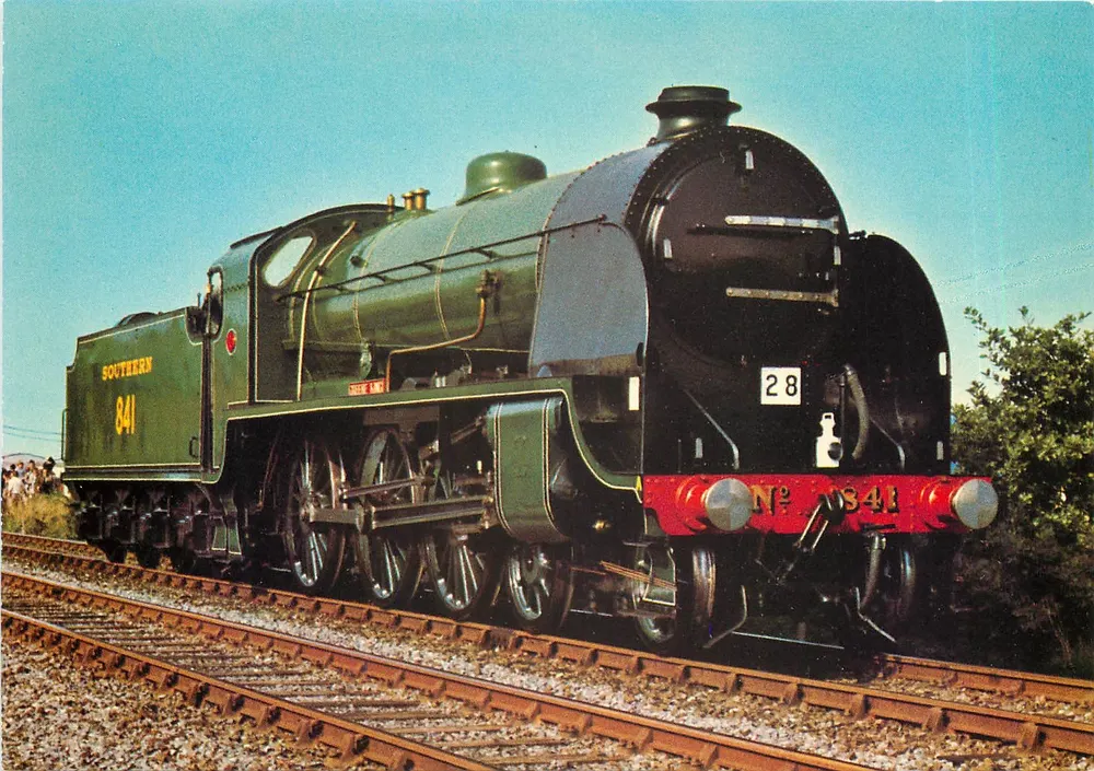 लोकोमोटिव 'ग्रीन किंग' — दक्षिण रेलवे 4-6-0 कक्षा S15 संख्या 841 — पोस्ट डेनिस प्रोडक्शन्स - आगे