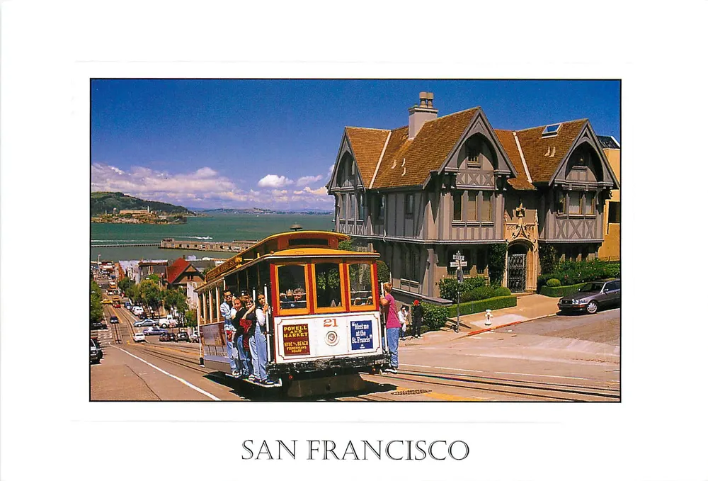 San Francisco — Tranvía en Hyde Street — Smith Novelty Company, W-002 - Anverso