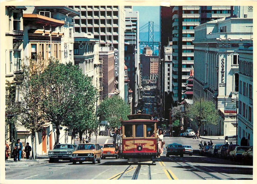 Cable car on California Street — San Francisco — Prestige Print E-63 - Recto