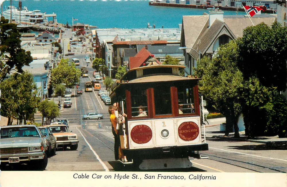 Cable Car op Hyde St. — San Francisco, California — Smith Novelty Co. - Voorkant