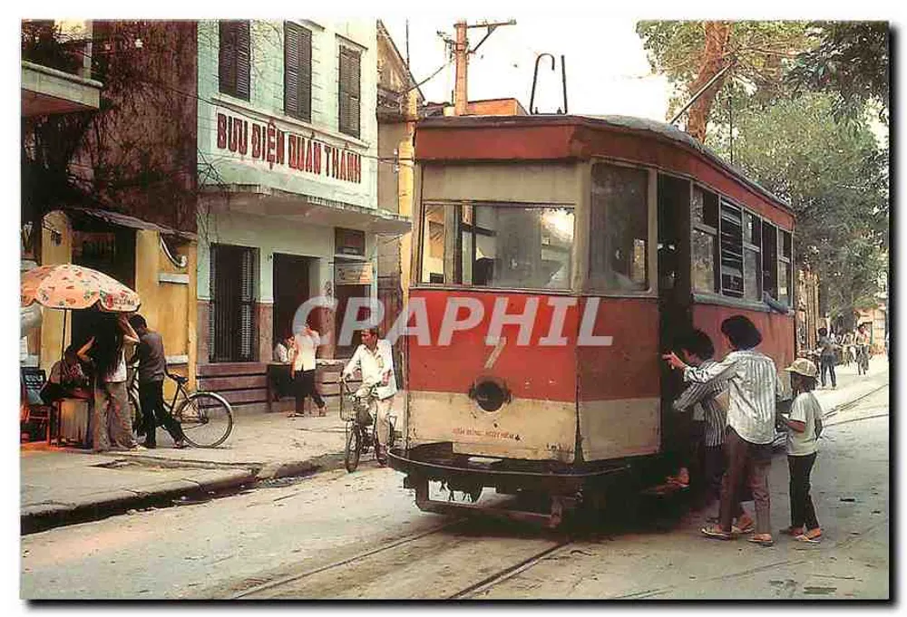 हानॉई — संख्या 7 के ट्रैमवे के सामने क्वान शेंग के पोस्ट ऑफिस — सिम्प्लॉन पोस्टकार्ड्स - आगे