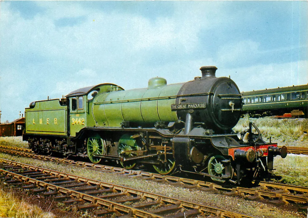 L.N.E.R. 3442 'The Great Marquess' — locomotiva — J. Arthur Dixon Fotogravura Postal T.7081 - Frente