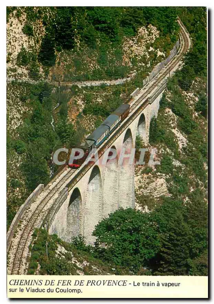 Viadukt von Coulompt — Dampfzug — Eisenbahnen Provence - Vorderseite