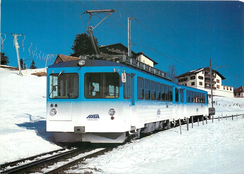 Rigi-Bahn — Treno navetta Bhe 4/4 15 e Bt 25 — Minirex AG - Recto