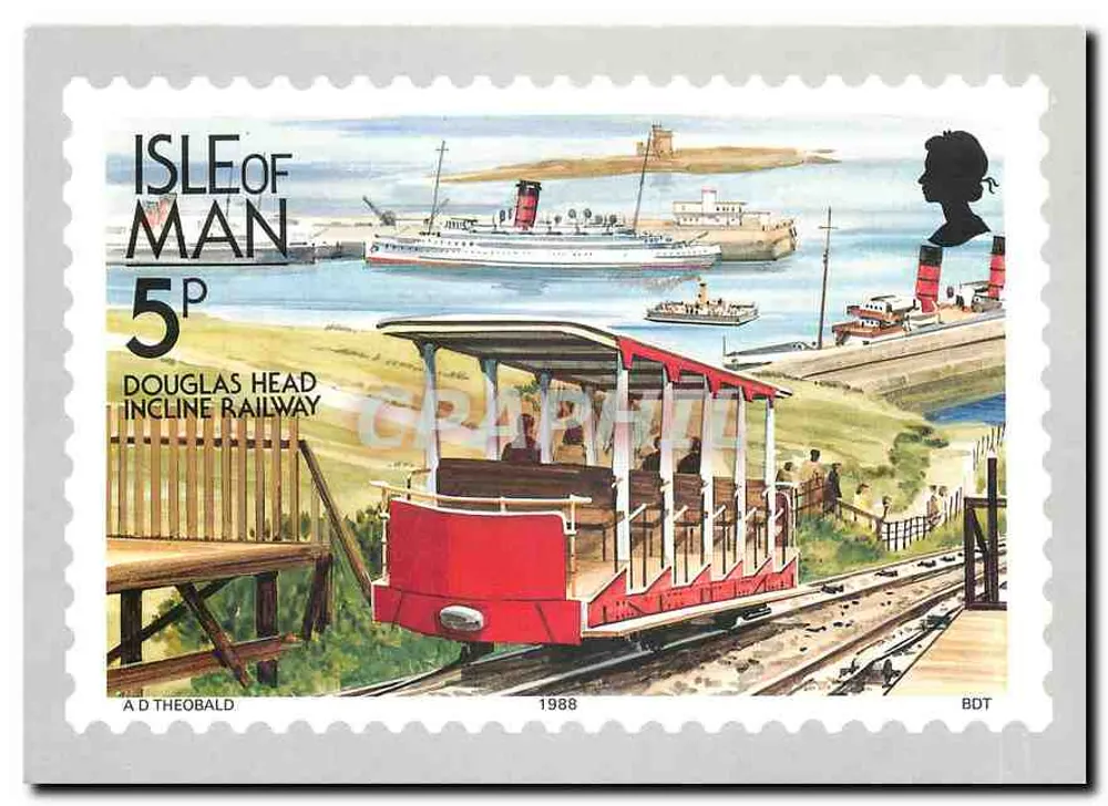 Douglas Head Incline Railway — Insel Man — Verlag BDT, Seriennummer 6(12) - Vorderseite
