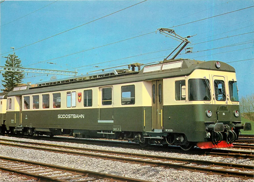 Sudostbahn — Elektryczny pociąg BDe 4/4 84 'Sattel' — MINIREX AG, n° 1423 - Awers