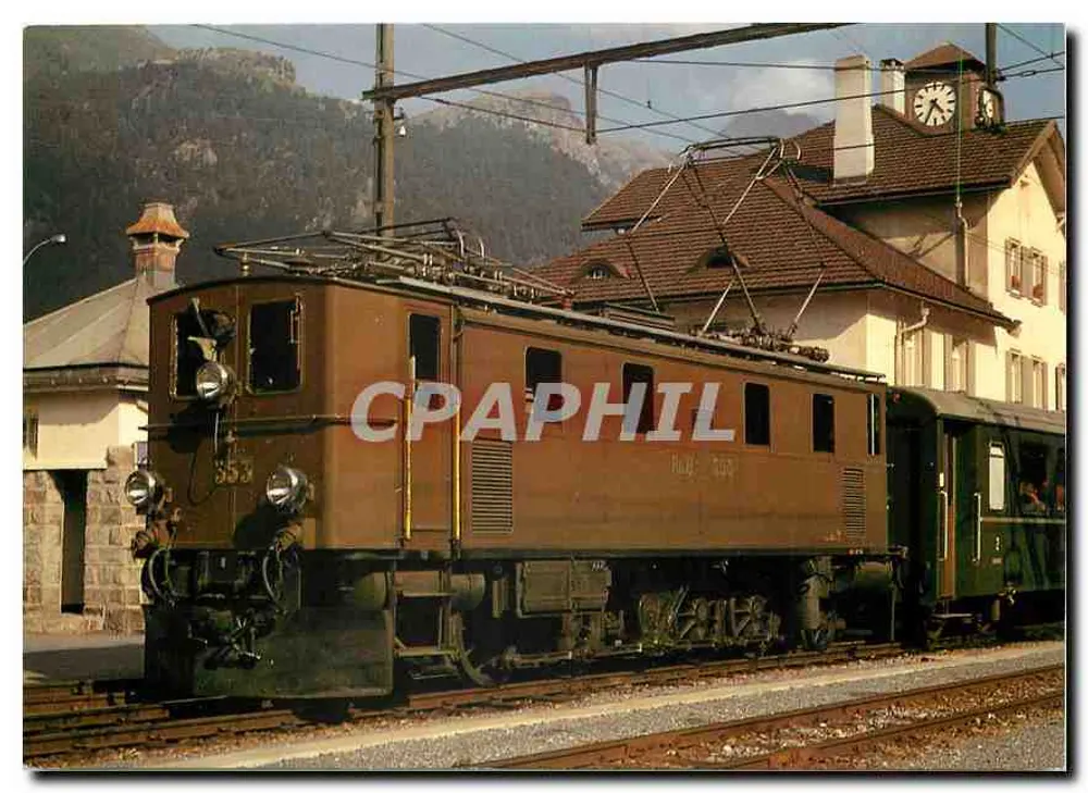 Locomotiva elettrica Ge 4/6 353 — Ferrovia Rhätische Bahn (RhB) — MINIREX AG, Lucerna - Recto