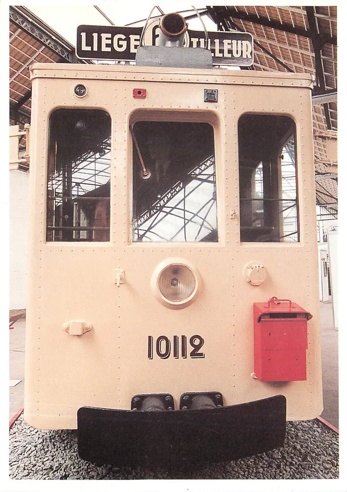 Motrice 10112 — Société Nationale des Chemins de fer Vicinaux (S.N.C.V.) — Musée des Transports en Commun du Pays de Liège - Anverso