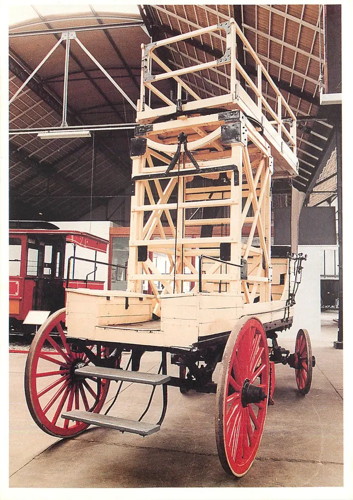 Voiture-échelle hippomobile — Tramways Unifiés de Liège et Extensions (T.U.L.E.) — 1893 — Musée des Transports en Commun du Pays de Liège - Anverso