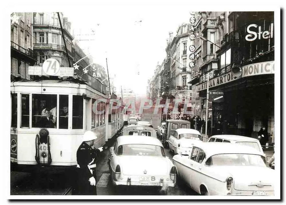 Tramway n°74 em Bruxelas — rua dos Tramways — editor PLAZER - Frente
