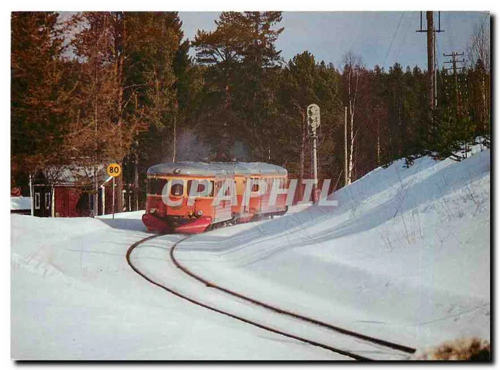 Treno innevato — Storuman, Svezia — Svensk Tillverkning - Recto