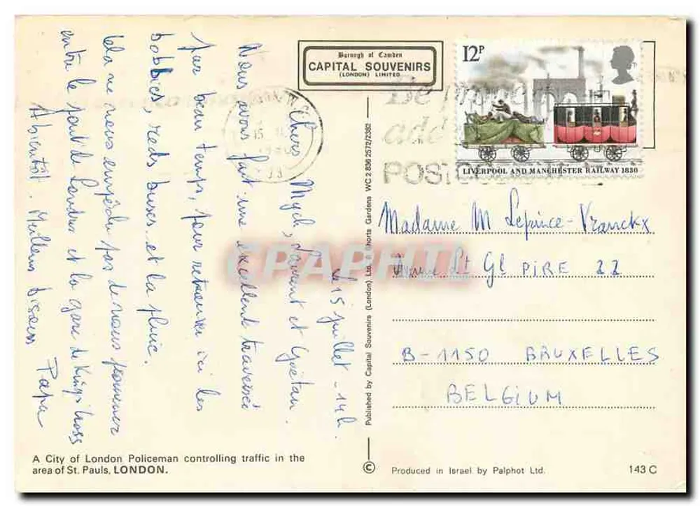 A City of London Policeman — St. Paul's area — Borough of Camden (London) Limited - Verso
