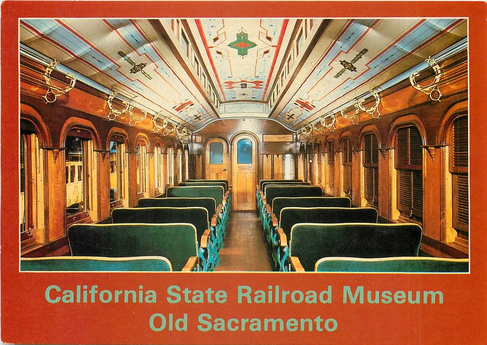 Intérieur d'un wagon de train — California State Railroad Museum, Old Sacramento — International - Recto
