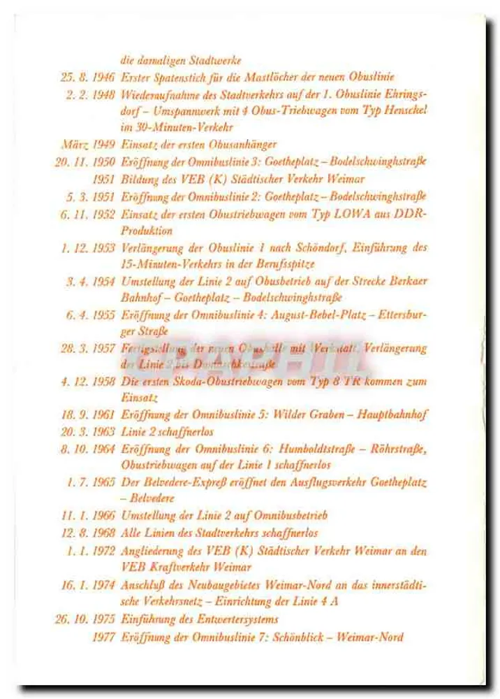 वाइमार — शहरी परिवहन के 90 वर्ष — अनामिक एडिशन - पीछे
